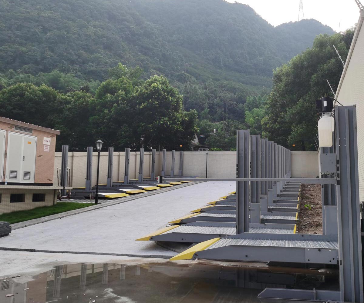 蒲江雙層升降橫移機(jī)械停車改造
