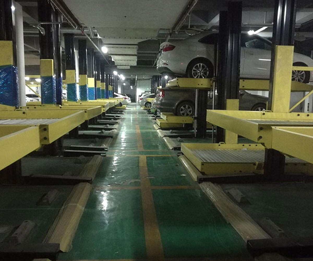 開江三層升降橫移式立體車位回收