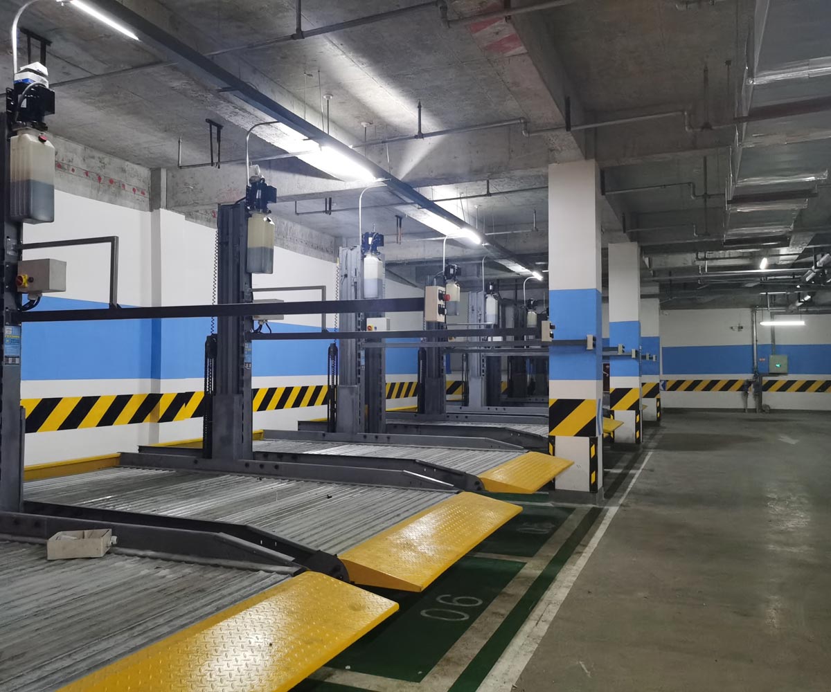 夾江小區(qū)四柱簡易升降停車庫